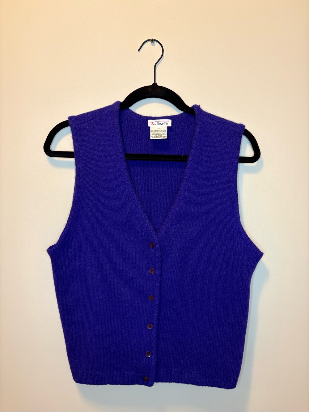Vintage Talbots Purple Wool Vest